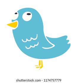 pájaro del doodle de dibujos animados mirando