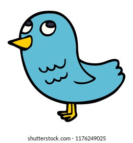Cartoon-Doodbird beim Nachschauen