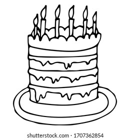 Birthday Cake Drawing Realistic / 40 Trendy Birthday Cake Drawing ...