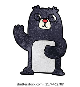 cartoon doodle black bear