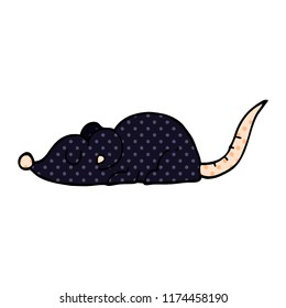 cartoon doodle black rat