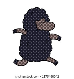 cartoon doodle black sheep