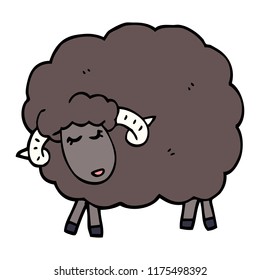 caricatura garabato oveja negra