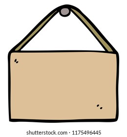 cartoon doodle blank sign