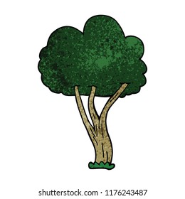 cartoon doodle blooming tree