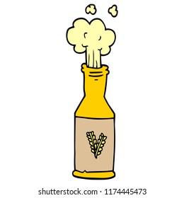 cartoon doodle bottle of beer