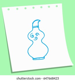 cartoon doodle bottle sketch vector illustration