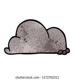 cartoon doodle boulder