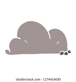 cartoon doodle boulder