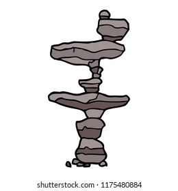 cartoon doodle boulders