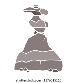cartoon doodle boulders