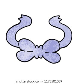 corbata de arco de doodle de dibujos animados