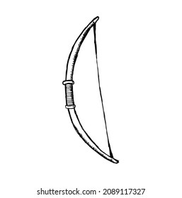 Cartoon doodle of bow, vector illustration