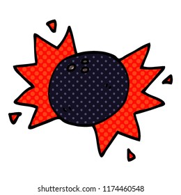 cartoon doodle bowling ball