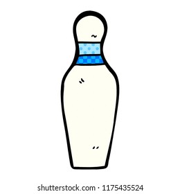 cartoon doodle bowling pin