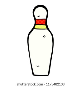 cartoon doodle bowling pin