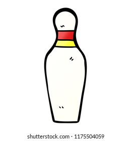 cartoon doodle bowling pin