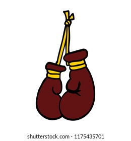 guantes de boxeo de dibujos animados