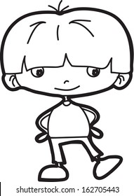 Cartoon doodle boy 