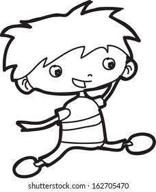 Cartoon doodle  boy 
