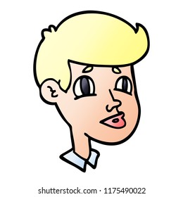 cartoon doodle of a boy face