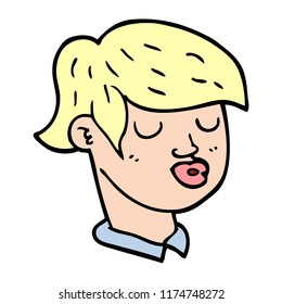 cartoon doodle of boys face