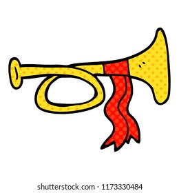 cartoon doodle brass horn