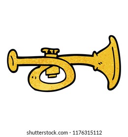 cartoon doodle brass horn