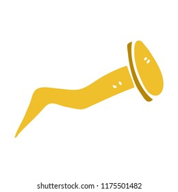 cartoon doodle brass nail