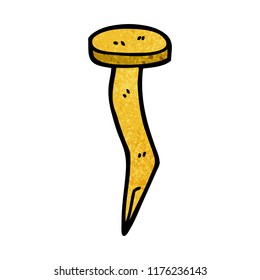 cartoon doodle brass nail