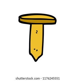 cartoon doodle brass nail