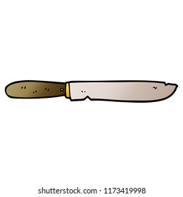 cartoon doodle bread knife