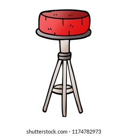 taburete de desayuno con doodle de dibujos animados