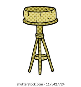 cartoon doodle breakfast stool