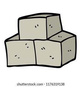 bloques de brisa de doodle de dibujos animados