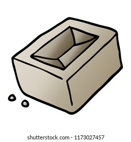 cartoon doodle brick