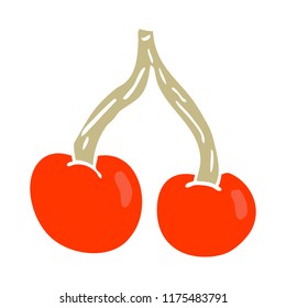 cartoon doodle bright cherries