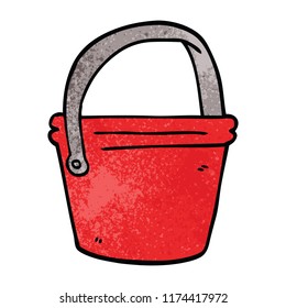 cartoon doodle bucket