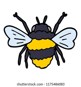 cartoon doodle bumble bee