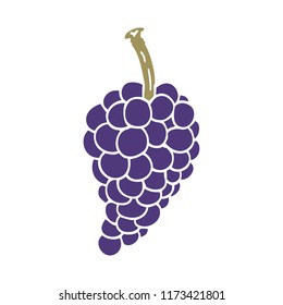 cartoon doodle bunch of grapes