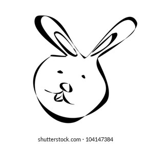 cartoon doodle of bunny rabbit