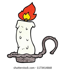 cartoon doodle burning candle