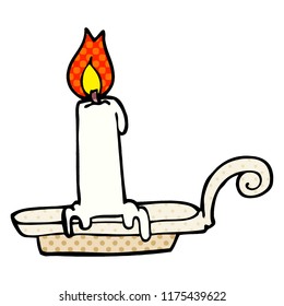 cartoon doodle burning candle