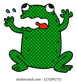 cartoon doodle burping toad