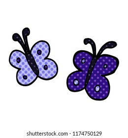 cartoon doodle butterfly