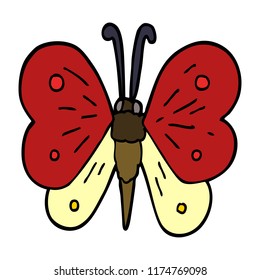 cartoon doodle butterfly