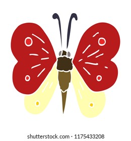 cartoon doodle butterfly