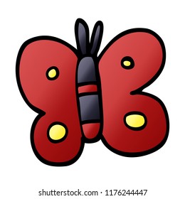 cartoon doodle butterfly 