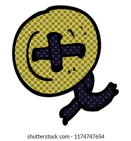 cartoon doodle button