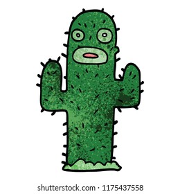 cartoon doodle cactus